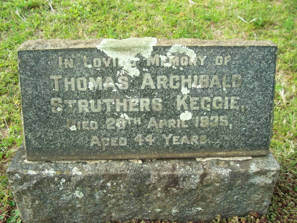 KEGGIE Thomas Archibald Struthers -1935