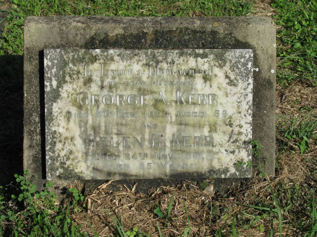 KERR George A. -1929 &amp; Helen B. -1961