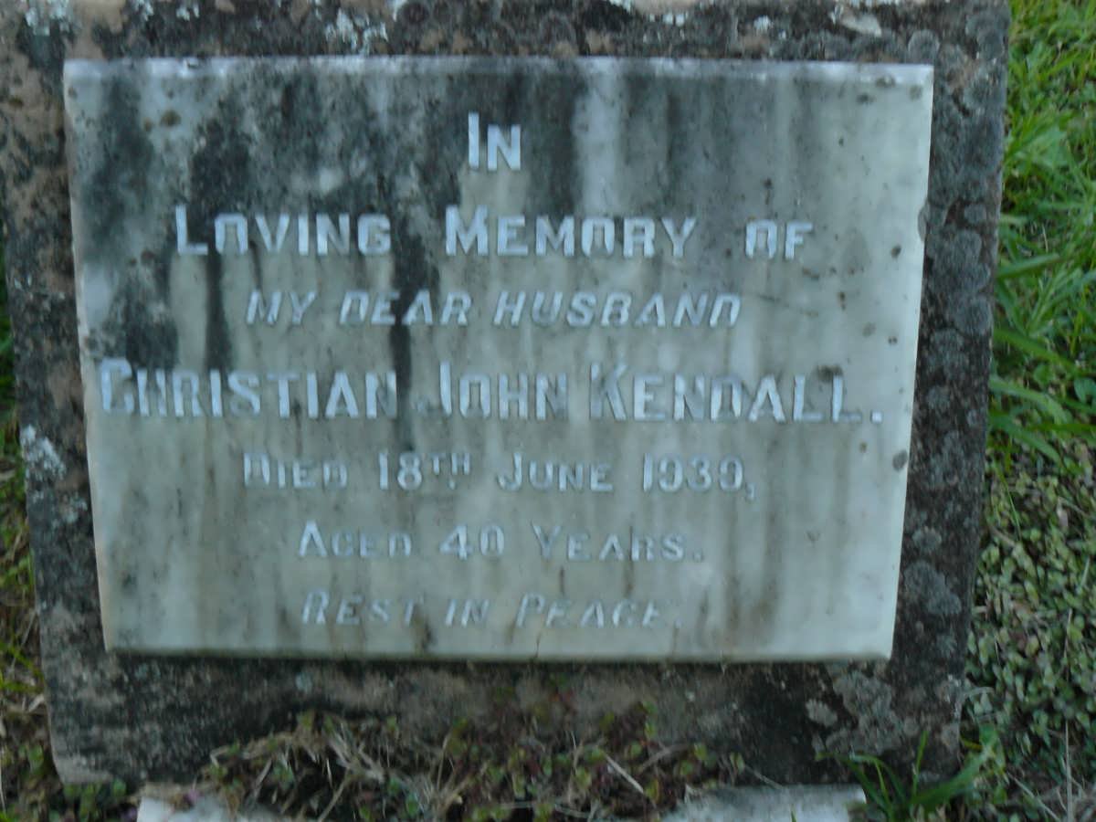 KENDALL Christian John -1939