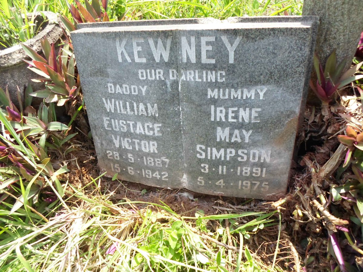 KEWNEY Irene May Simpson 1891-1975 &amp; William Eustace Victor 1887-1942