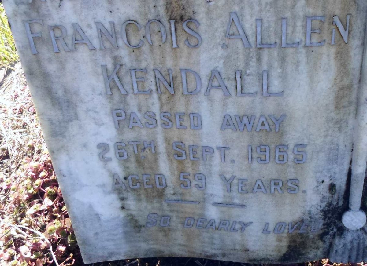 KENDALL Francois Allen -1965