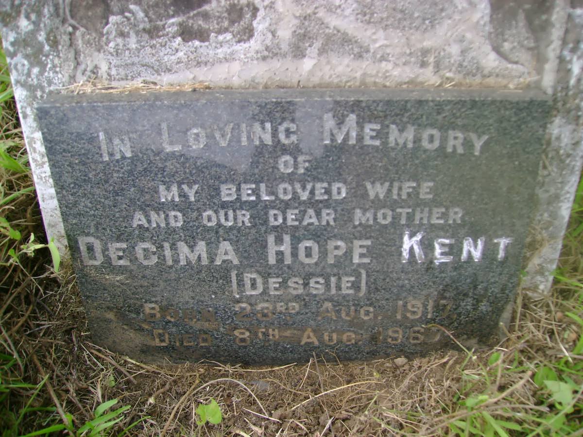 KENT Decima Hope 1917-1967