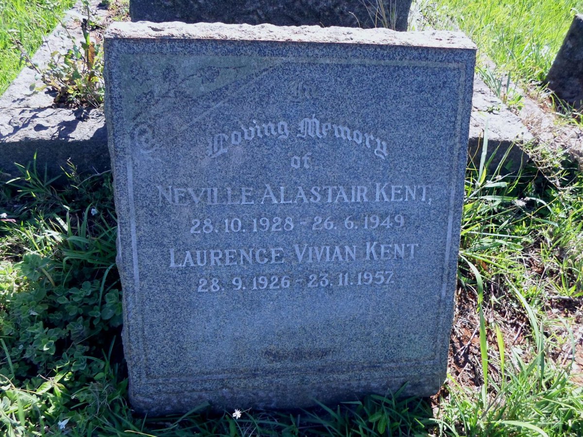 KENT Neville Alastair 1928-1949 &amp; Laurence Vivian 1926-1957