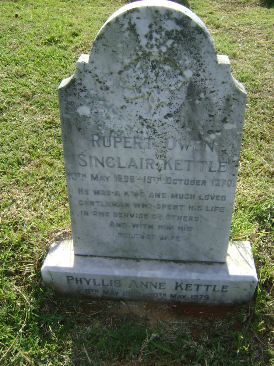 KETTLE Rupert Owen Sinclair 1898-1970 &amp; Phyllis Anne 1892-1979
