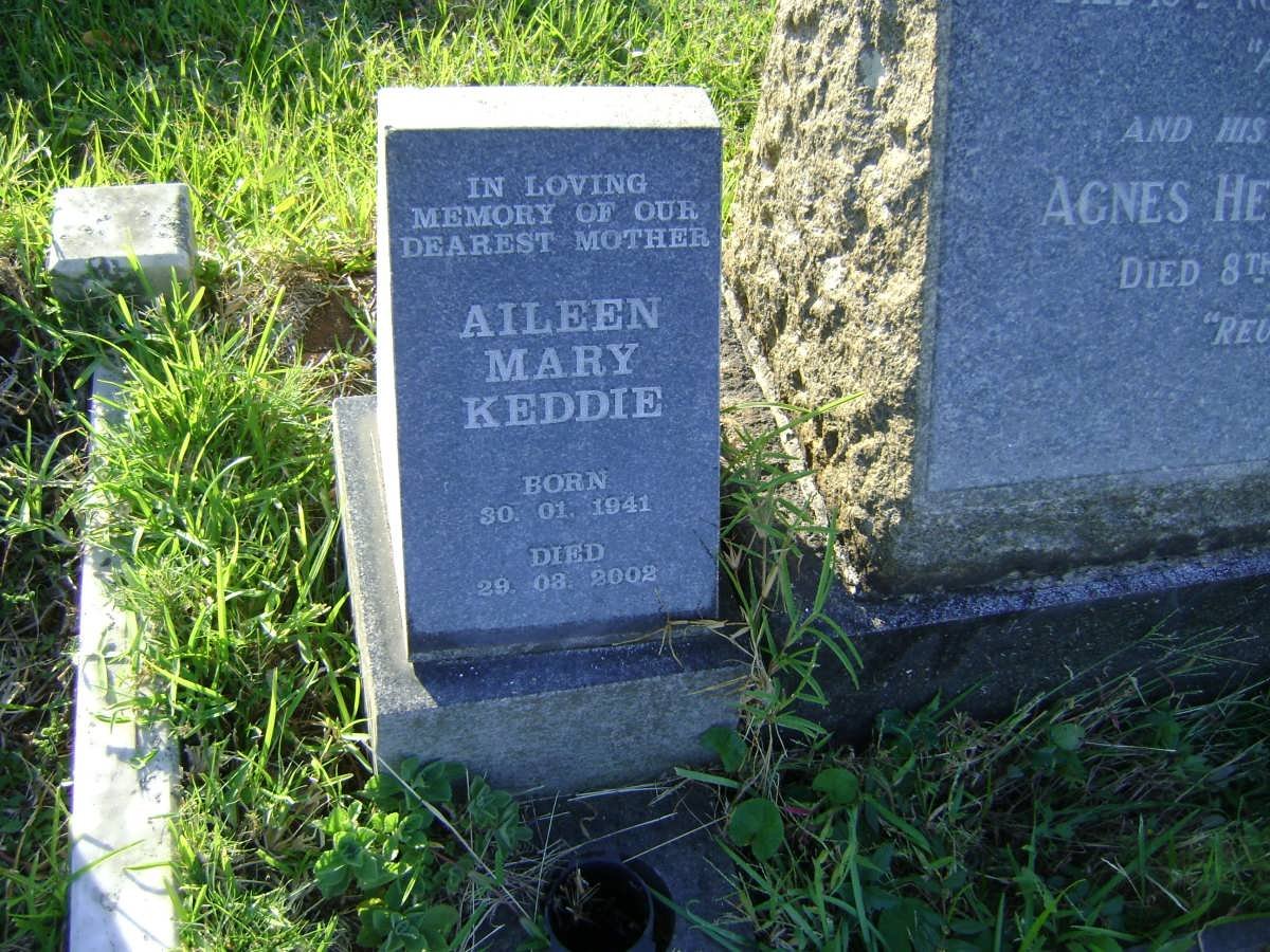 KEDDIE Alexander Watson -1954 &amp; Agnes Hendry -1965 :: KEDDIE Robert 1926-1988 &amp; Aileen Mary 1941-2002