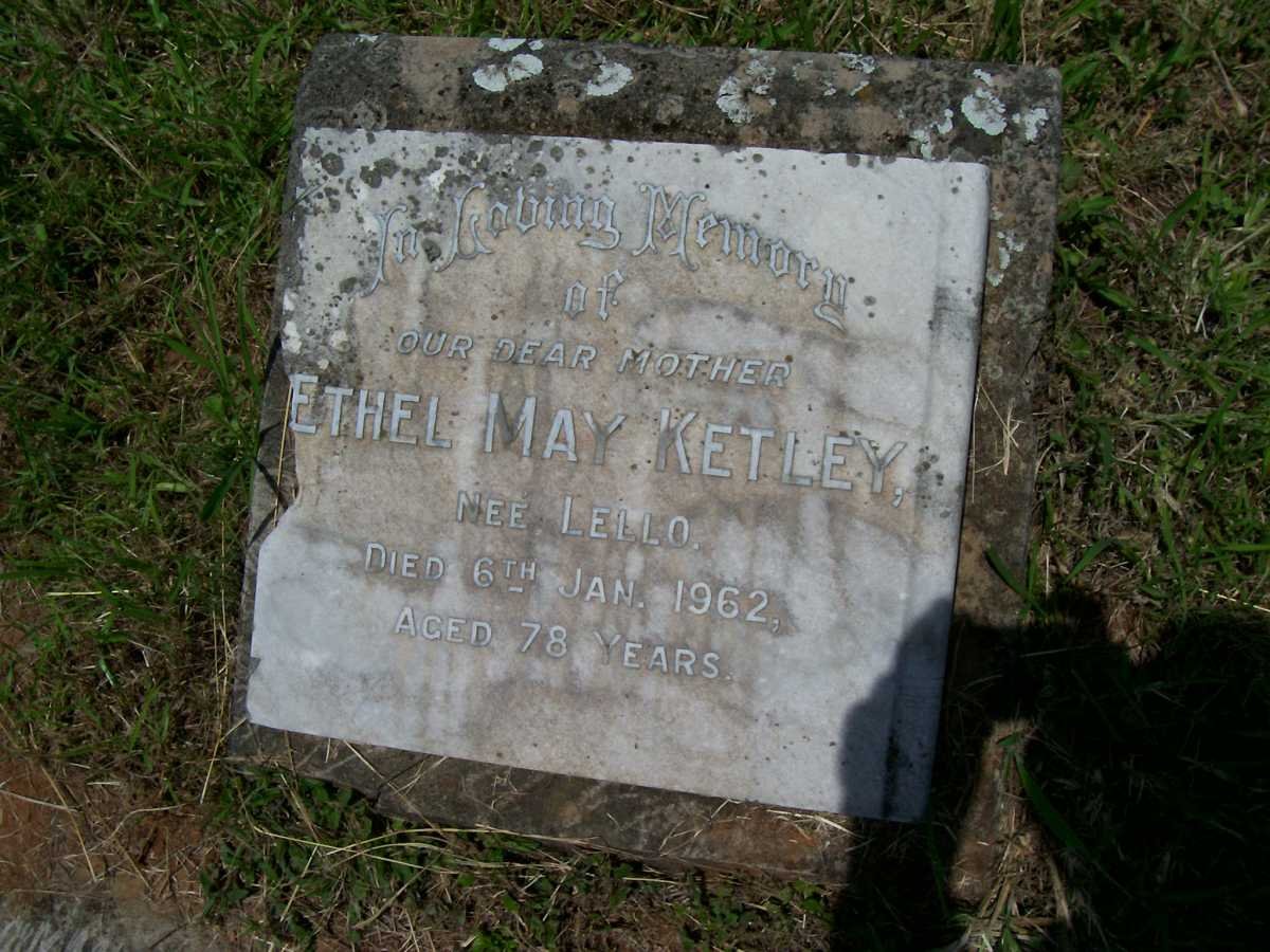 KETLEY William George -1919 &amp; Ethel May LELLO -1962