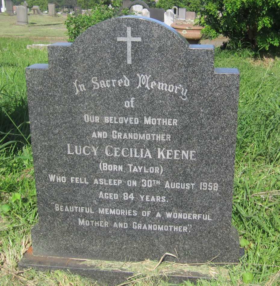 KEENE Lucy Cecilia nee TAYLOR -1958