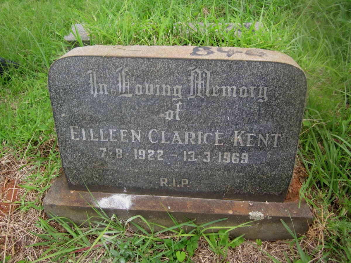 KENT Eilleen Clarice 1922-1969