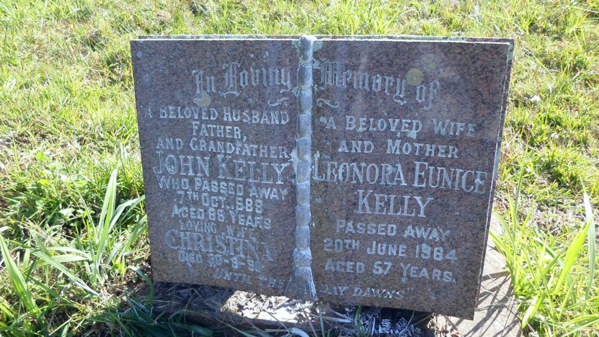 KELLY John -1989 &amp; Christina -1990 :: KELLY Leonora Eunice -1964