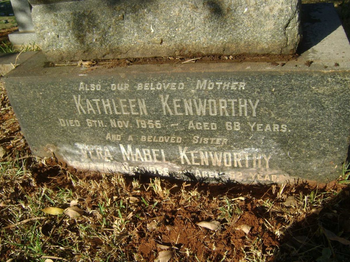 KENWORTHY Rudge -1952 &amp; Kathleen -1956 :: KENWORTHY Vera Mabel -1969 :: KENWORTHY Allan Rudge -1944