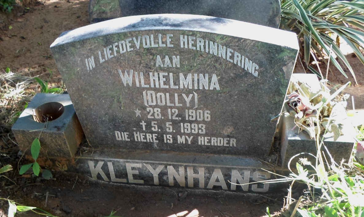 KLEYNHANS Wilhelmina 1906-1993