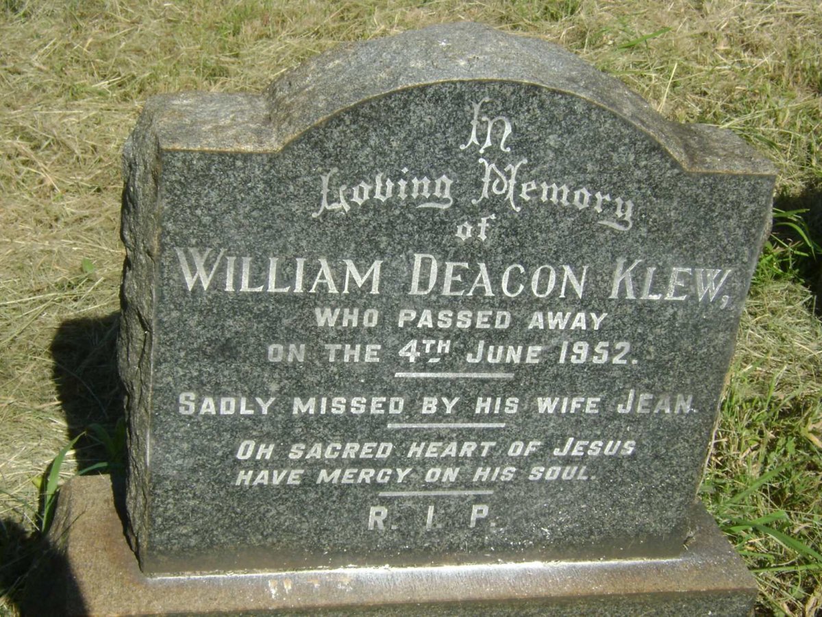 KLEW William Deacon -1952