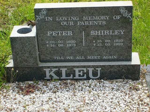 KLEU Peter 1930-1973 &amp; Shirley 1930-1999