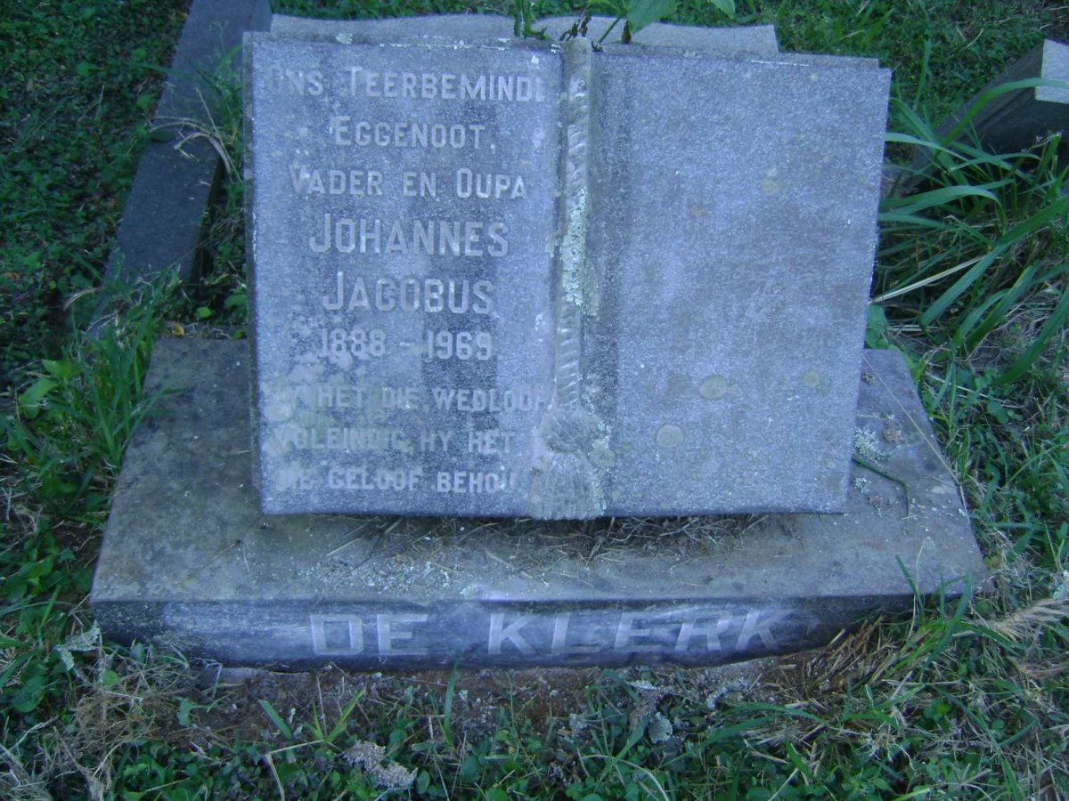 KLERK Johannes Jacobus, de 1888-1969
