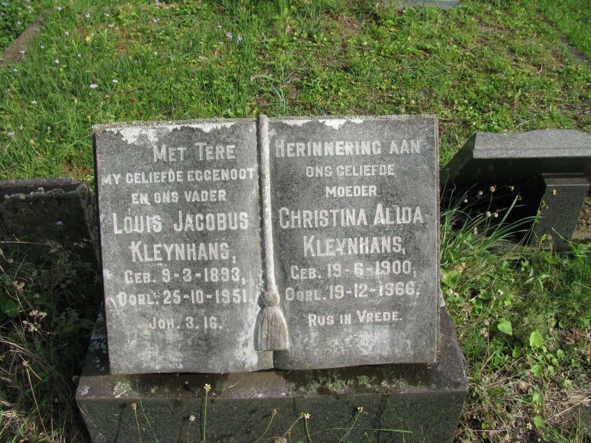 KLEYNHANS Louis Jacobus 1893-1951 &amp; Christina Alida 1900-1966