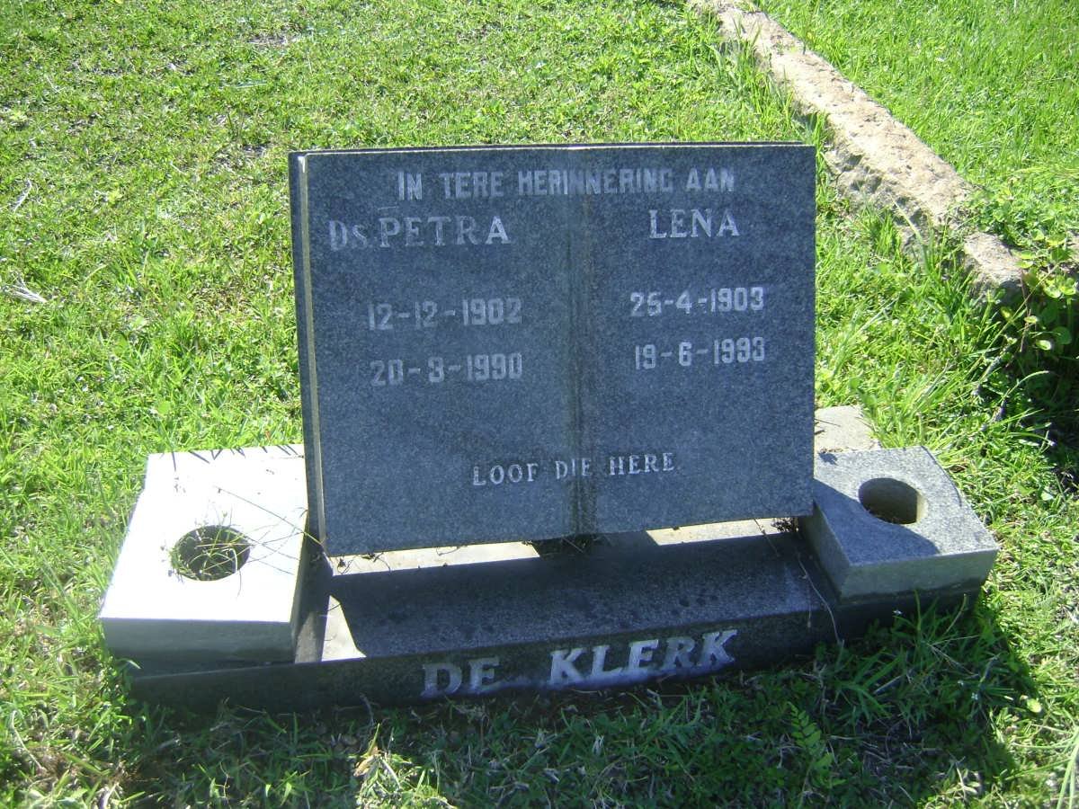 KLERK Petra, de 1902-1990 &amp; Lena 1903-1993