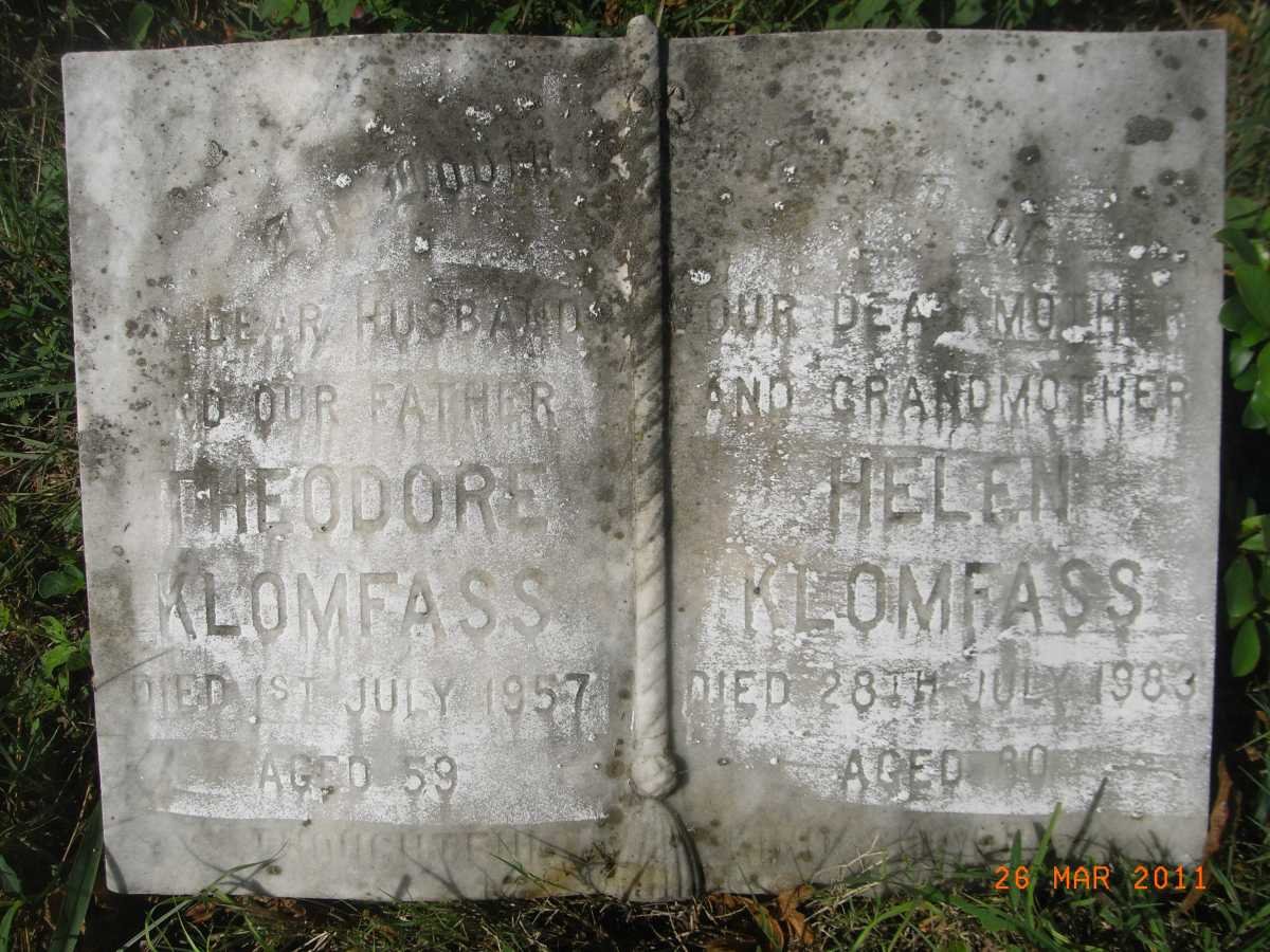 KLOMFASS Theodore -1957 &amp; Helena -1983