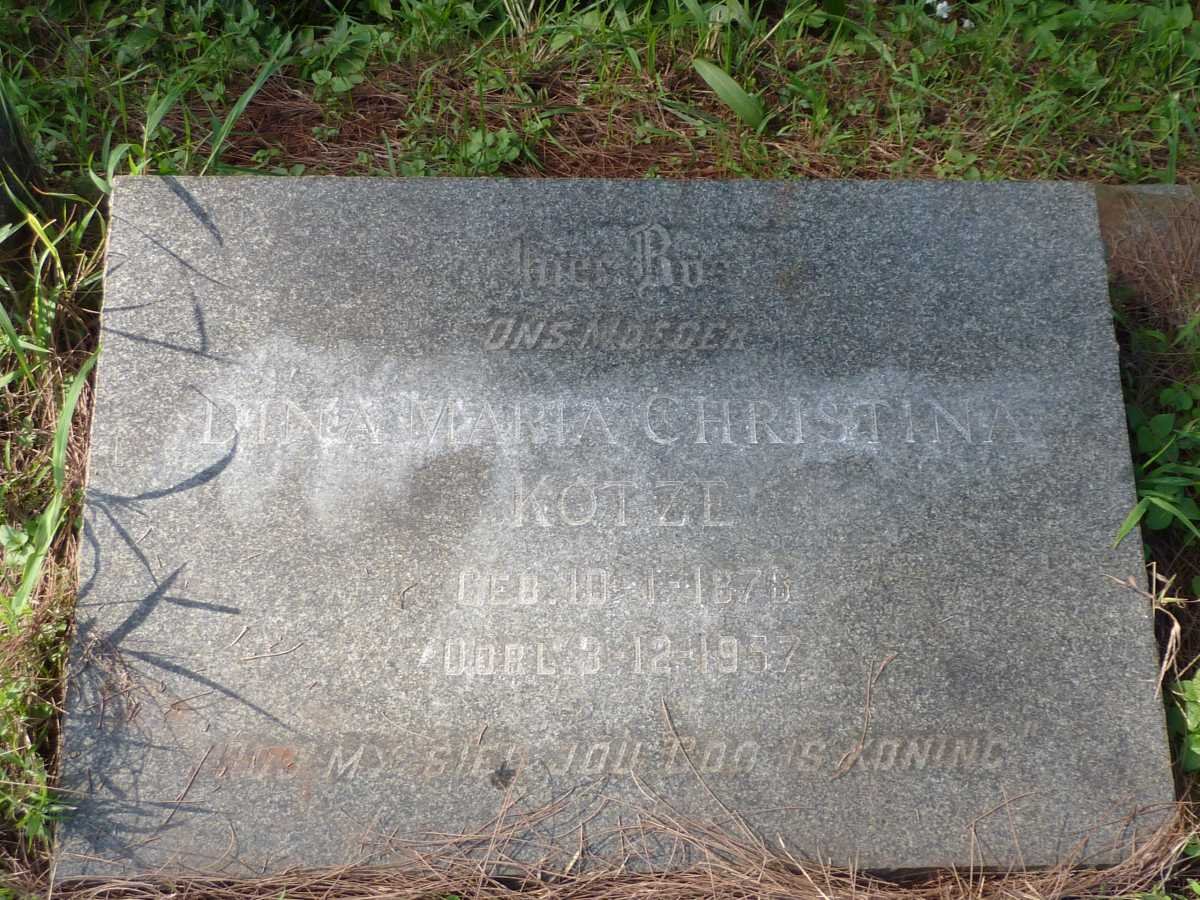 KOTZE Dina Maria Christina 1876-1957