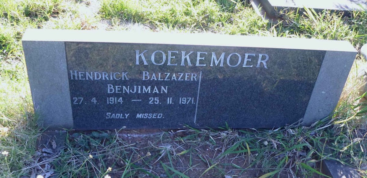 KOEKEMOER Hendrick Balzazer Benjiman 1914-1971