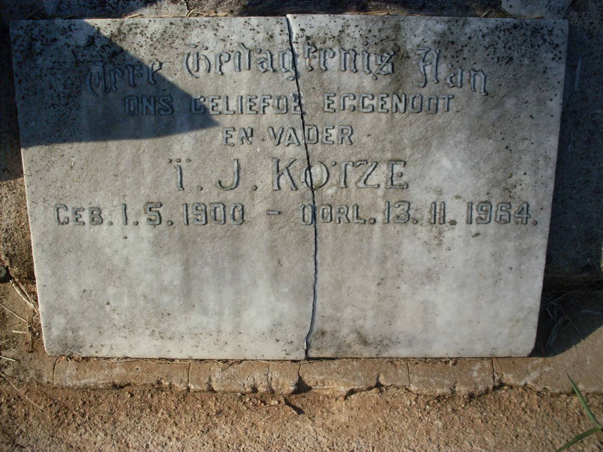 KOTZE Theunis Johannes 1900-1964