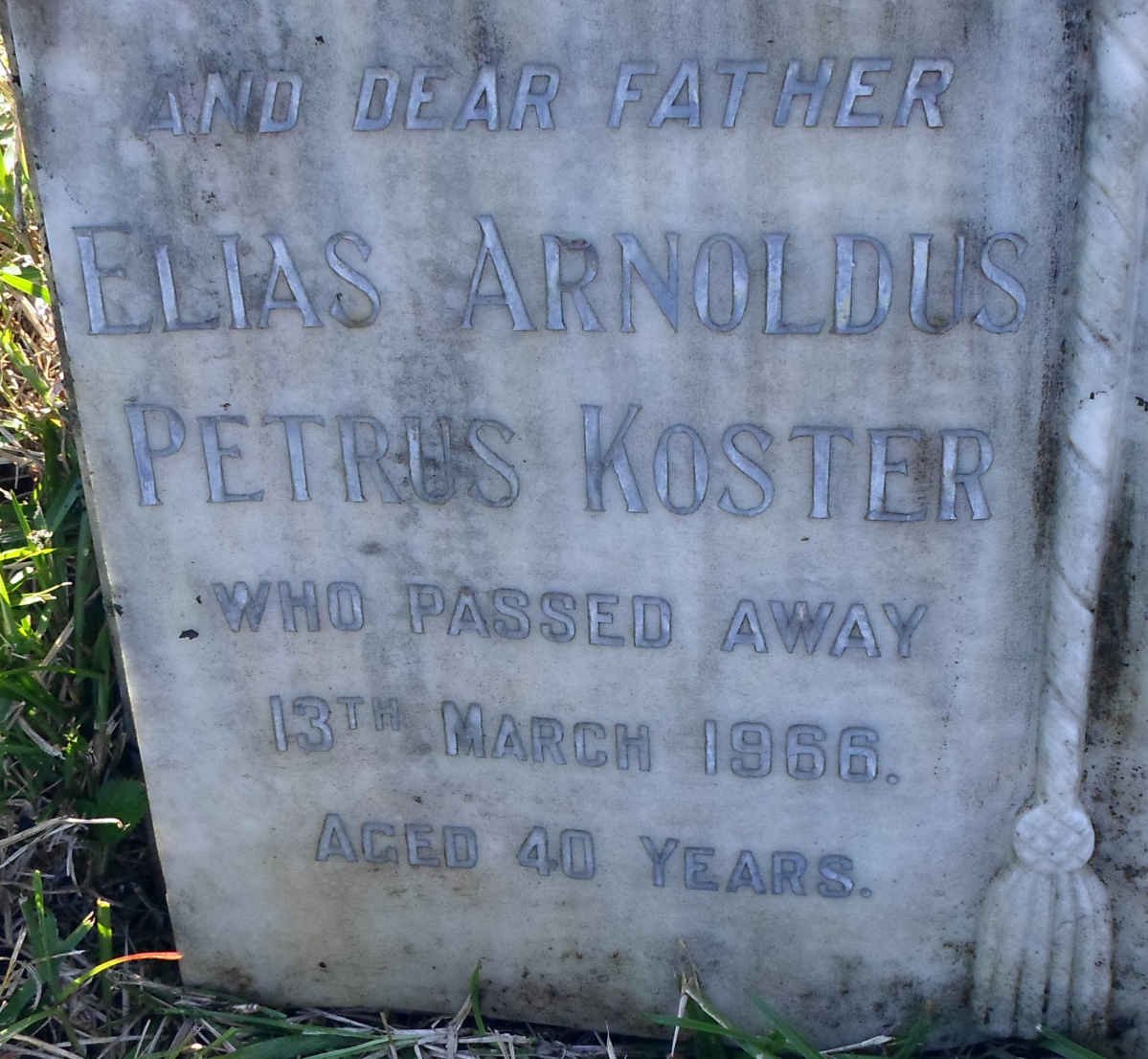 KOSTER Elias Arnoldus Petrus -1966