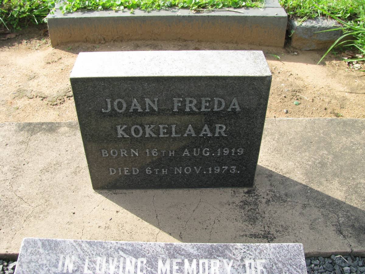 KOKELAAR Philippus Johannes 1911-1997 &amp; Joan Freda 1919-1973