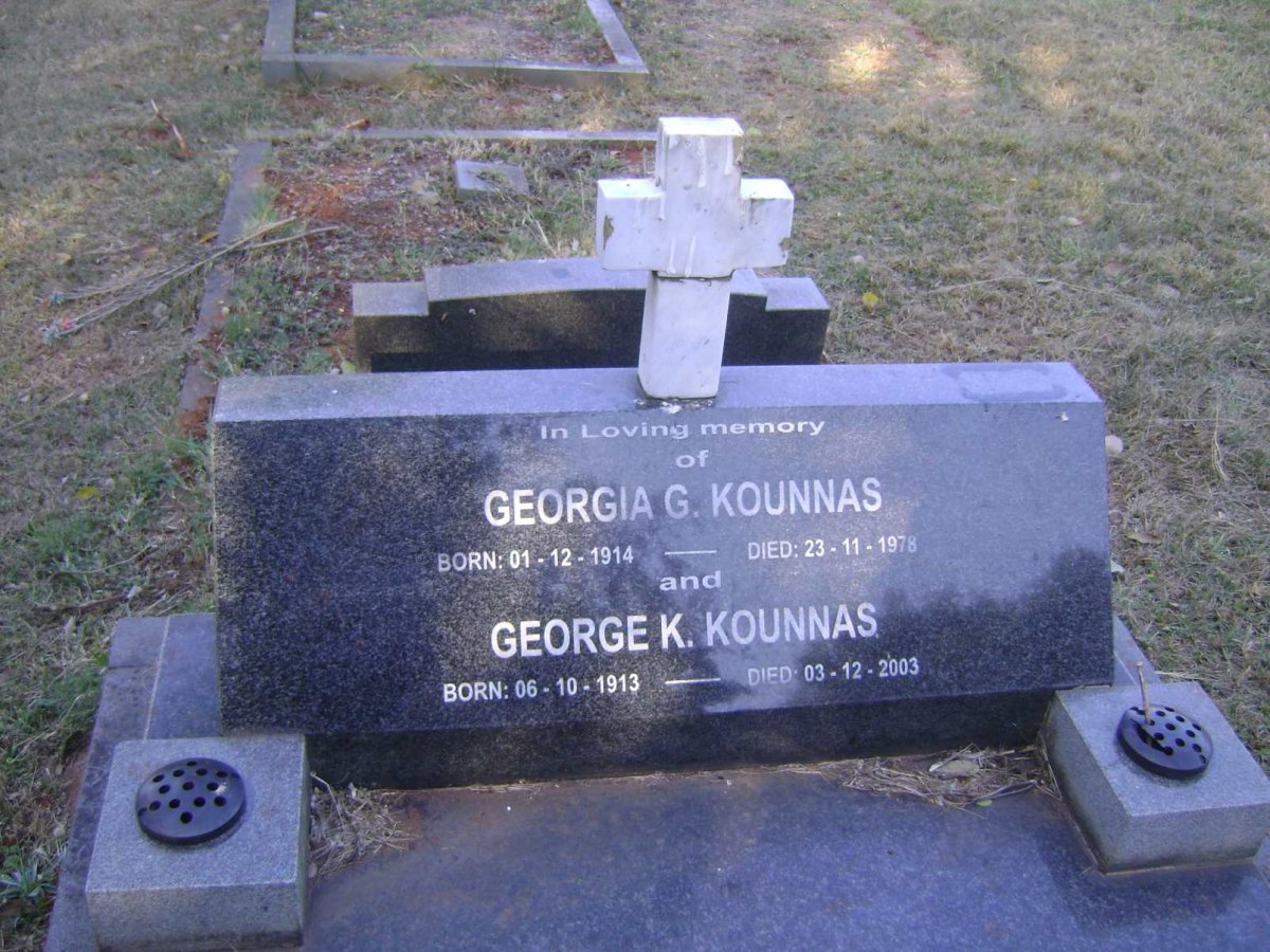 KOUNNAS George K. 1913-2003 &amp; Georgia G. 1914-1978
