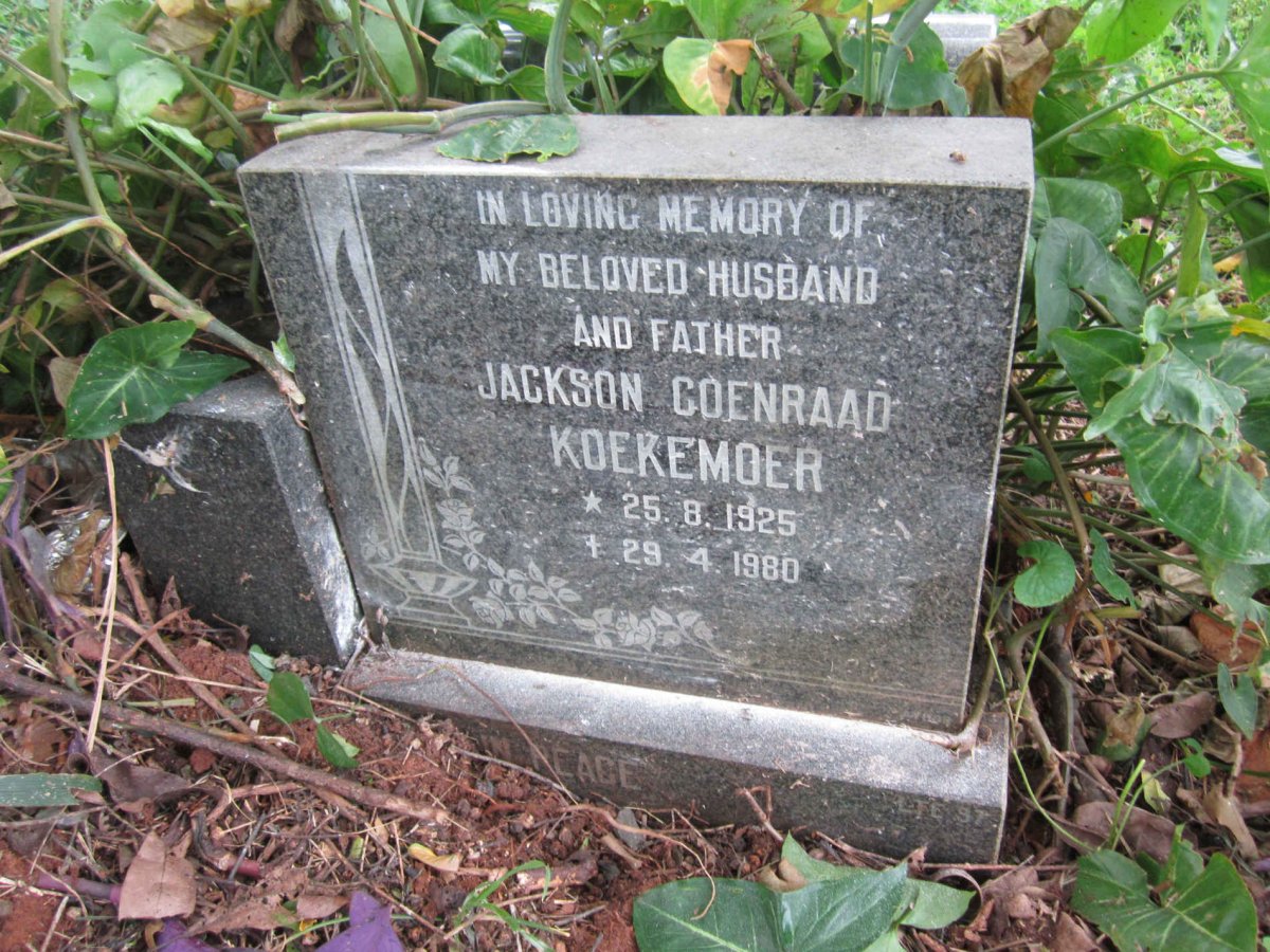 KOEKEMOER Jackson Coenraad 1925-1980