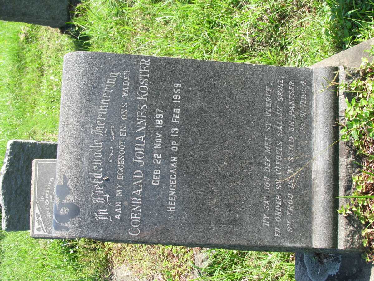 KOSTER Coenraad Johannes 1897-1959
