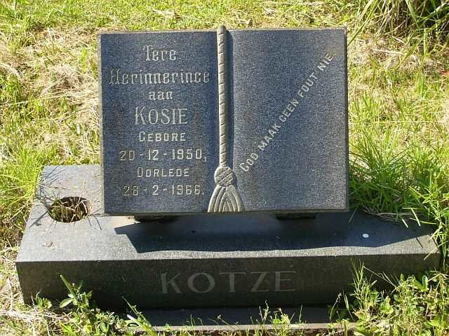 KOTZE Kosie 1950-1966