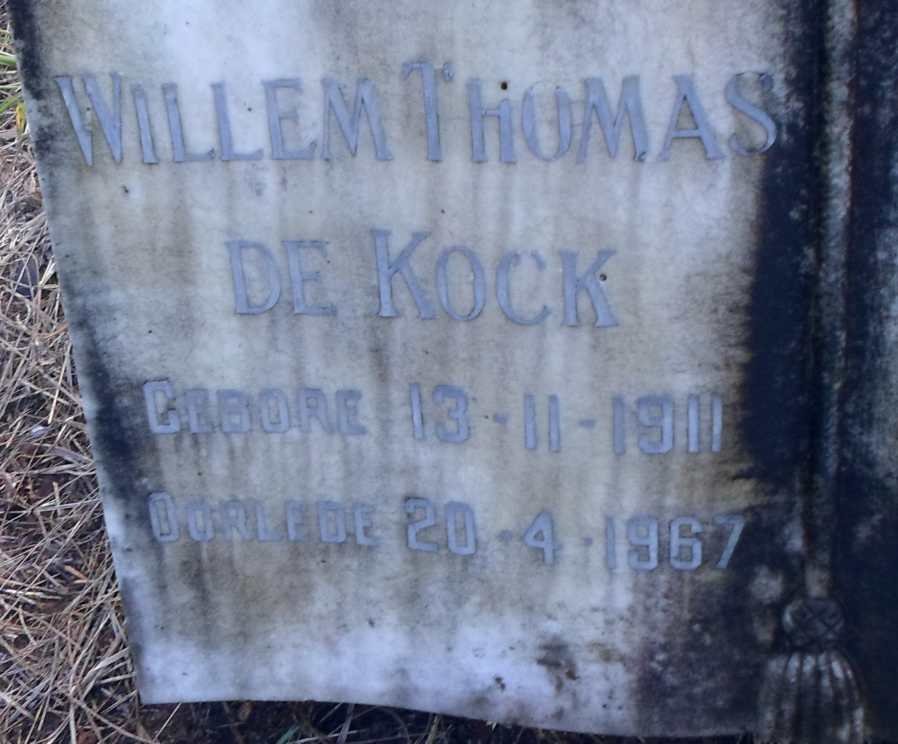 KOCK Willem Thomas, de 1911-1967