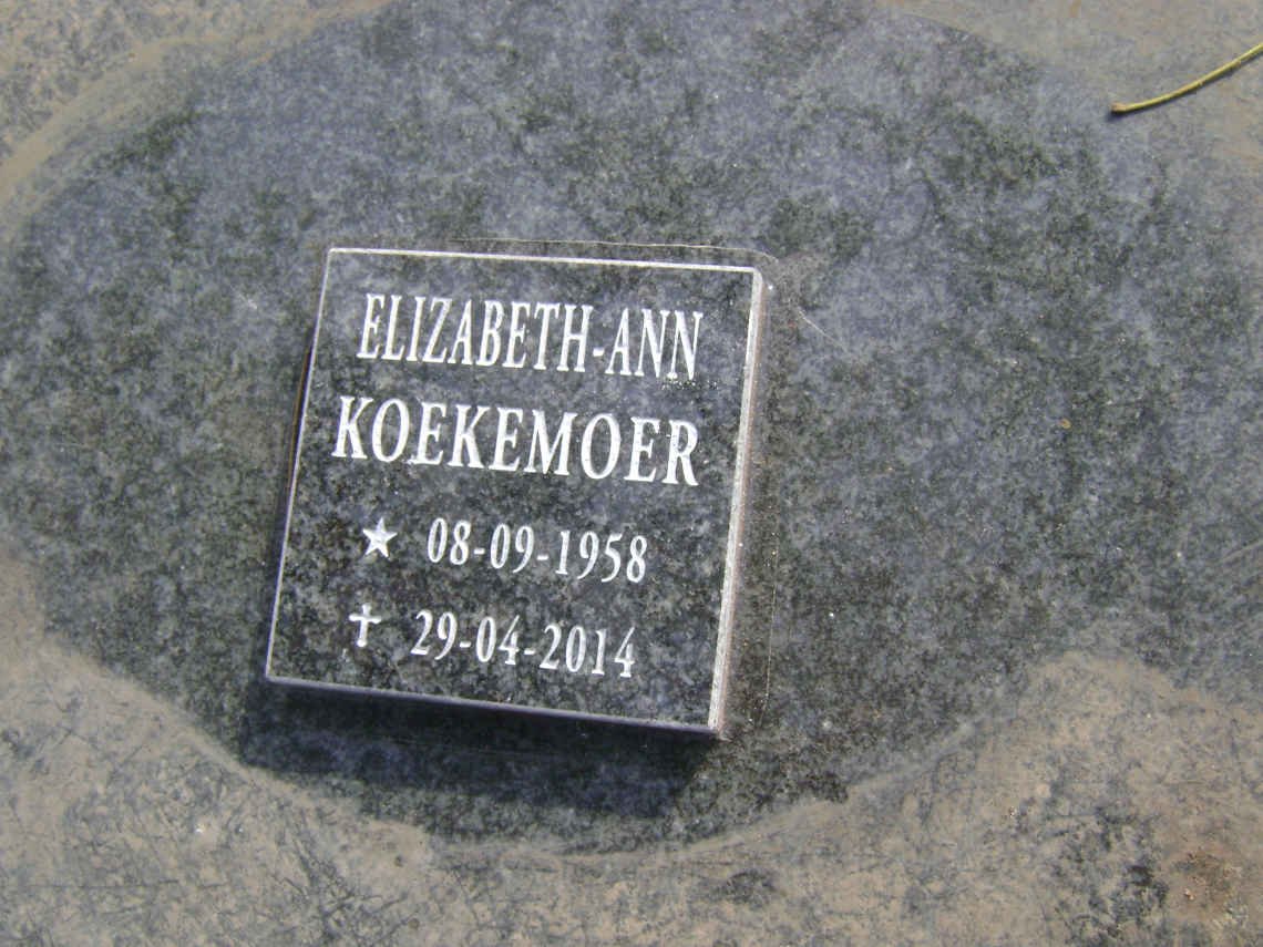 KOEKEMOER Sarel Jacobus 1929-1996 &amp; Stoffelina Johanna 1934-2005 :: KOEKEMOER Elizabeth-Ann 1958-2014