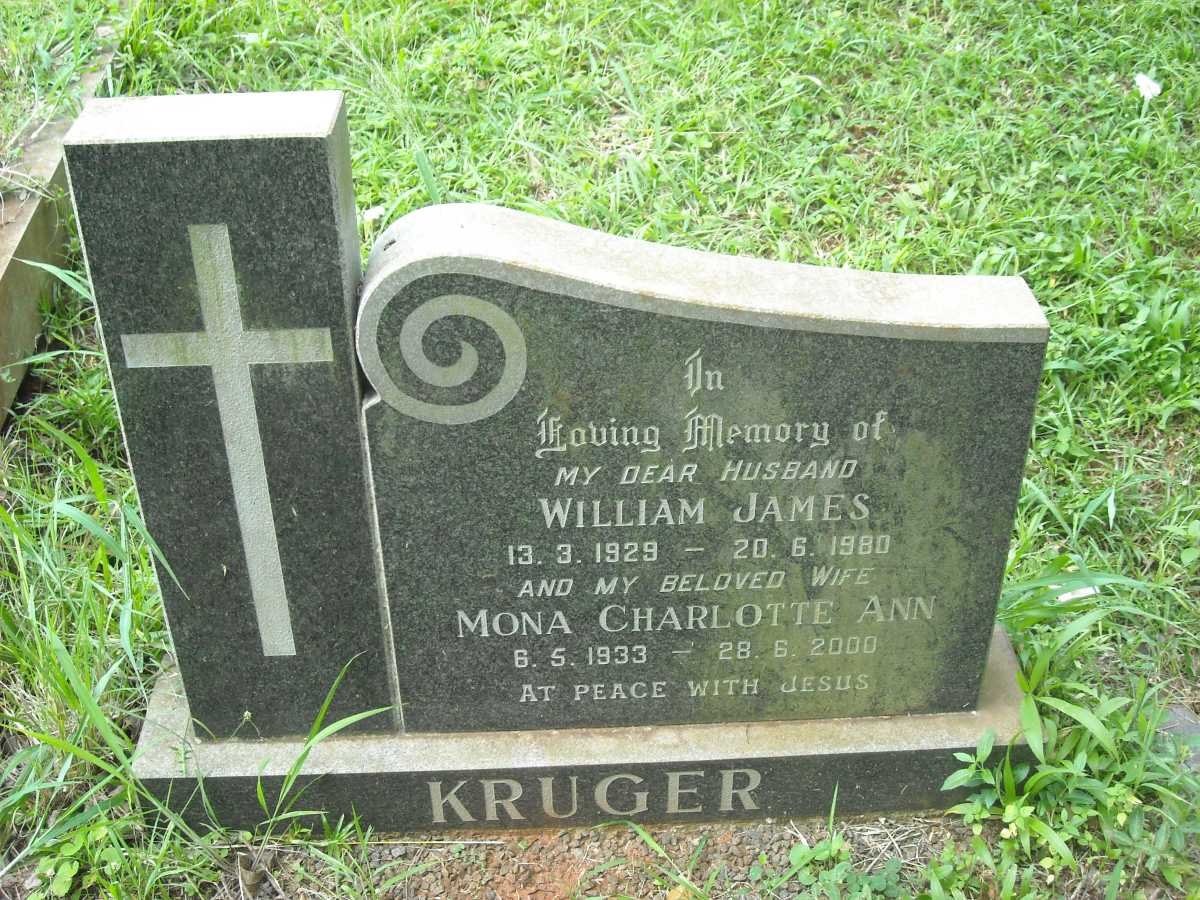 KRUGER William James 1929-1980 &amp; Mona Charlotte Ann 1933-2000