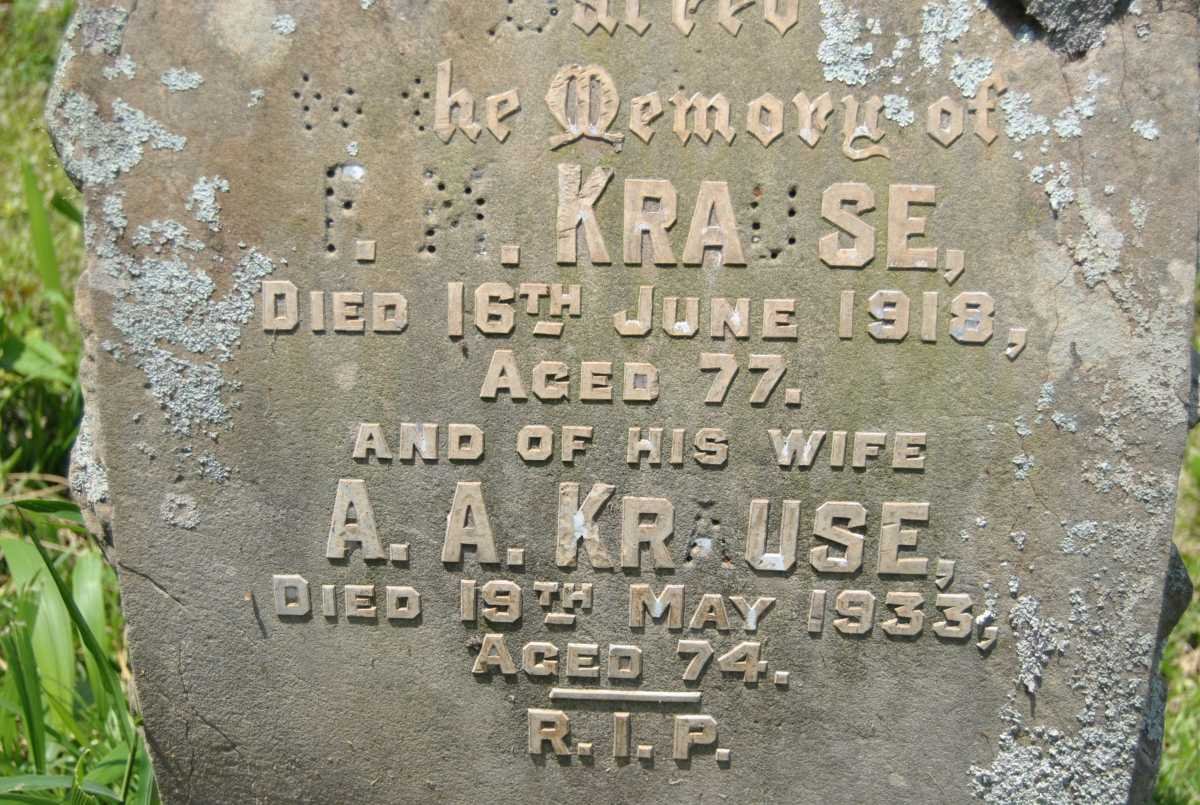 KRAUSE Ferdinand Moritz -1918 &amp; Amy Augusta -1933