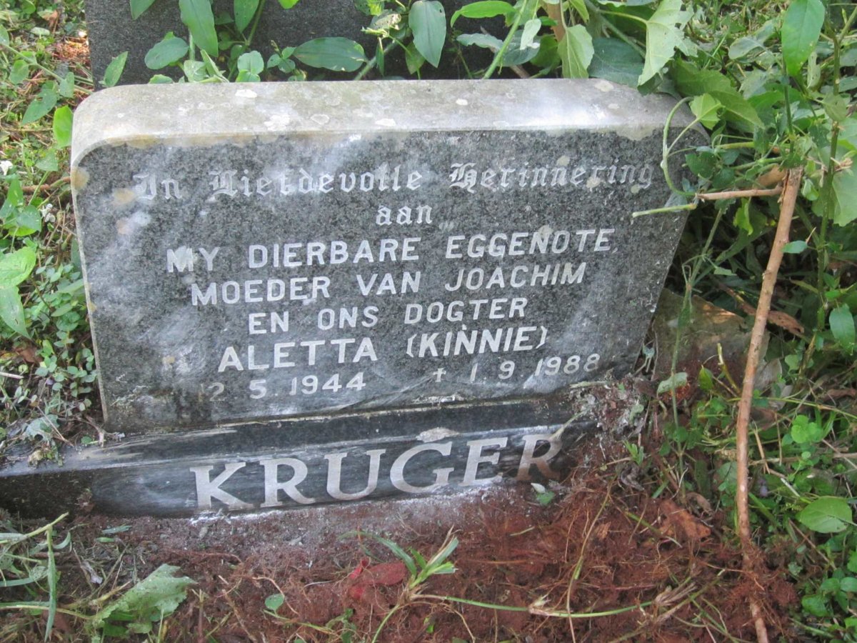 KRUGER Aletta 1944-1988