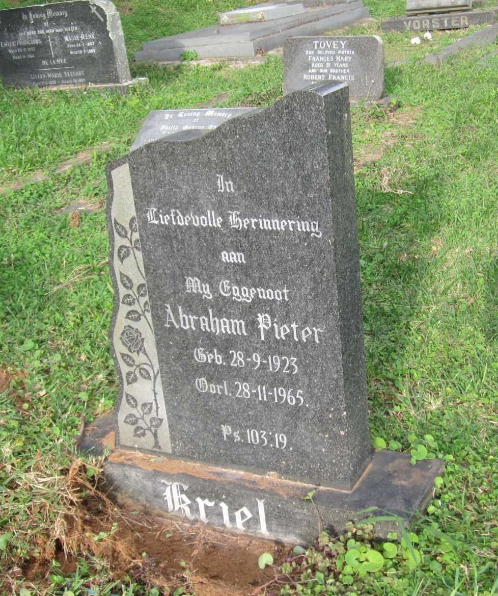 KRIEL Abraham Pieter 1923-1965