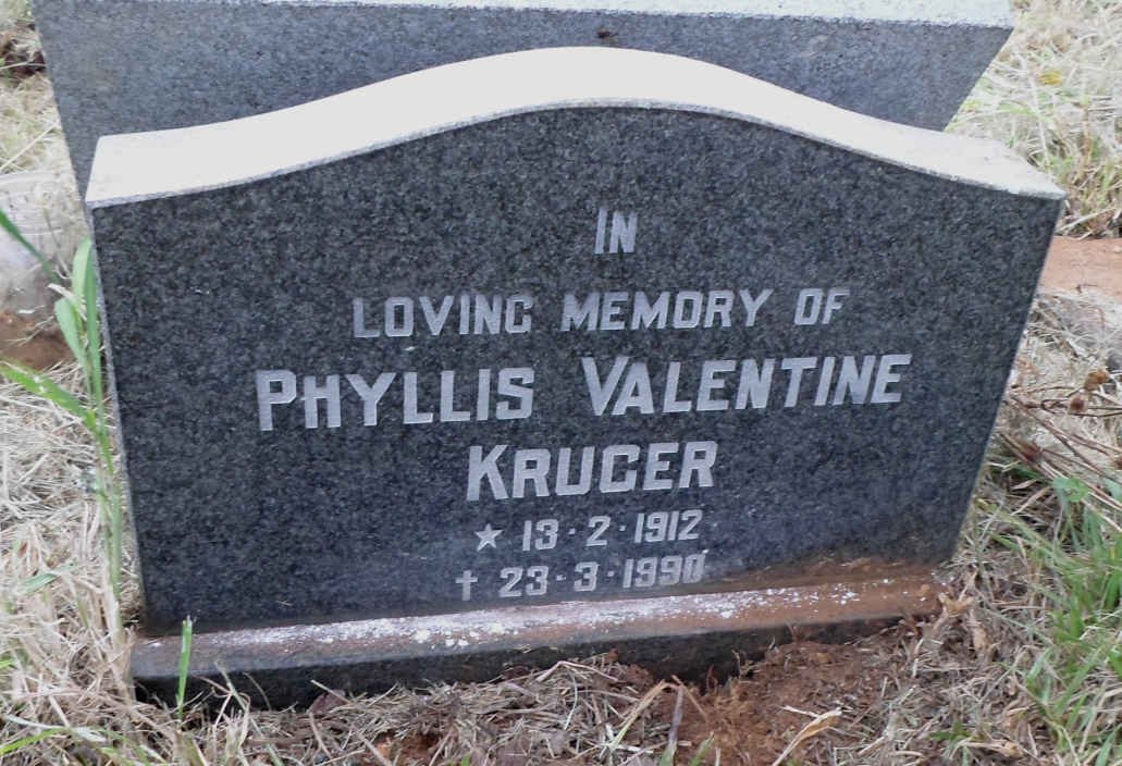 KRUGER Phyllis Valentine 1912-1990