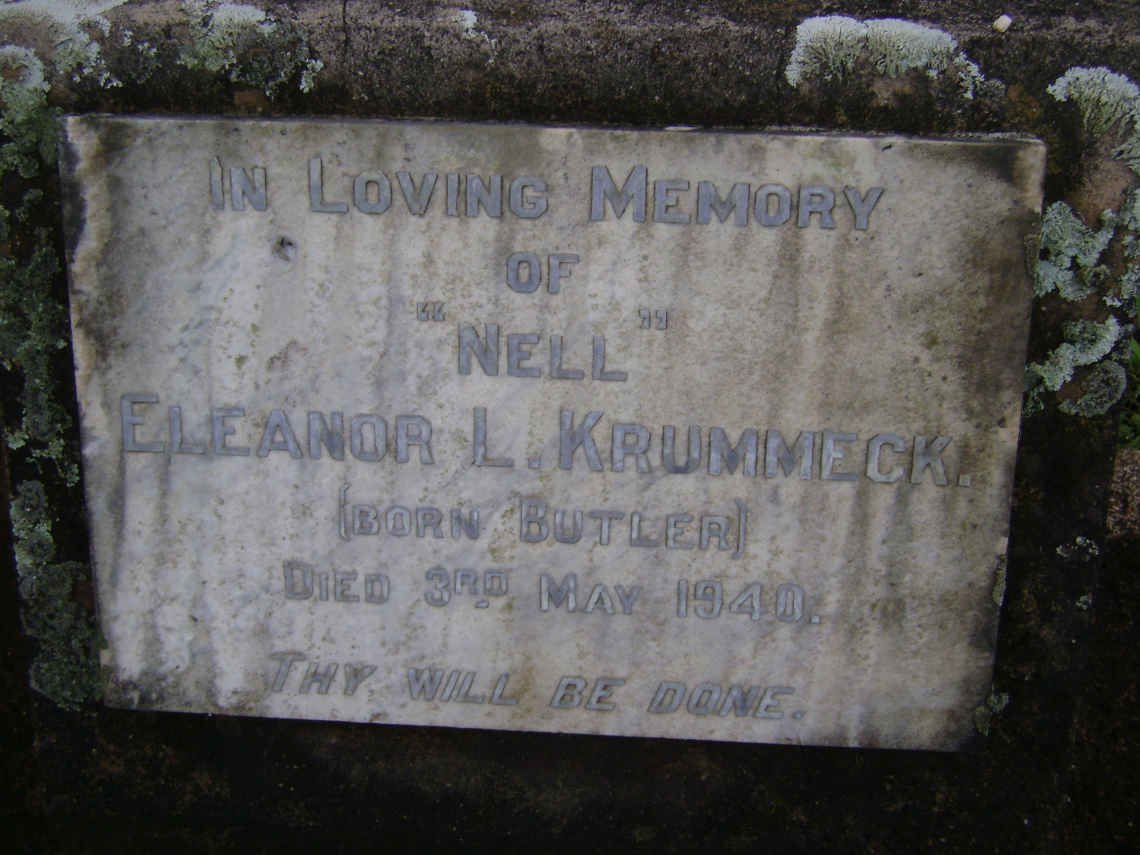 KRUMMECK Eleanor L. nee BUTLER -1940