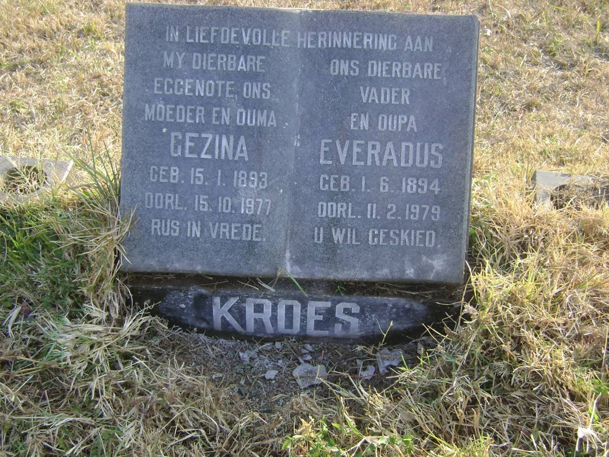 KROES Everadus 1894-1979 &amp; Gezina 1893-1977