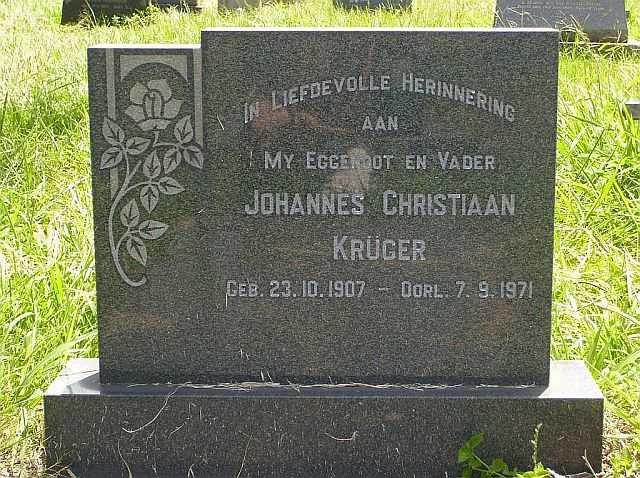 KRÜGER Johannes Christiaan 1907-1971