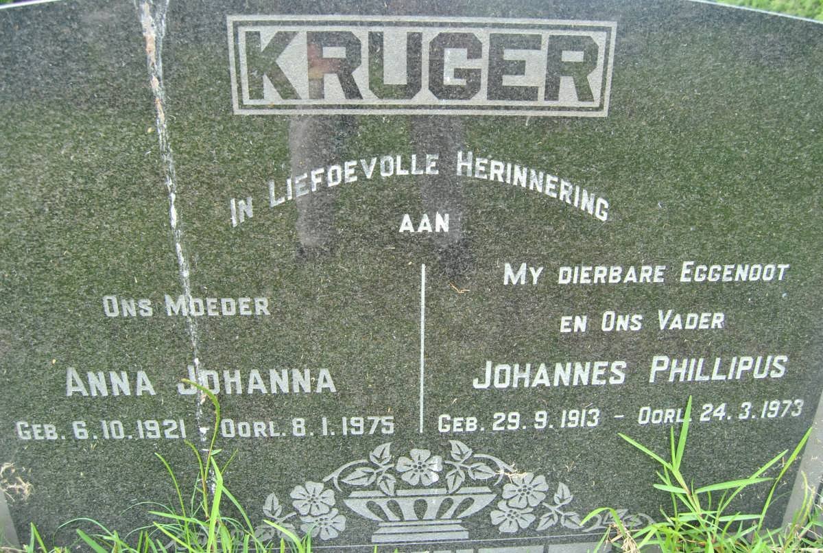 KRUGER Johannes Phillipus 1913-1973 &amp; Anna Johanna 1921-1975