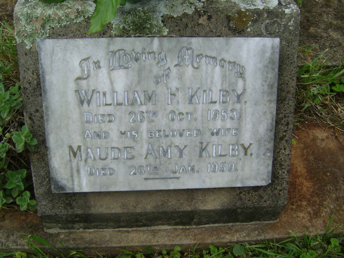 KILBY William F. -1953 &amp; Maude Amy -1959