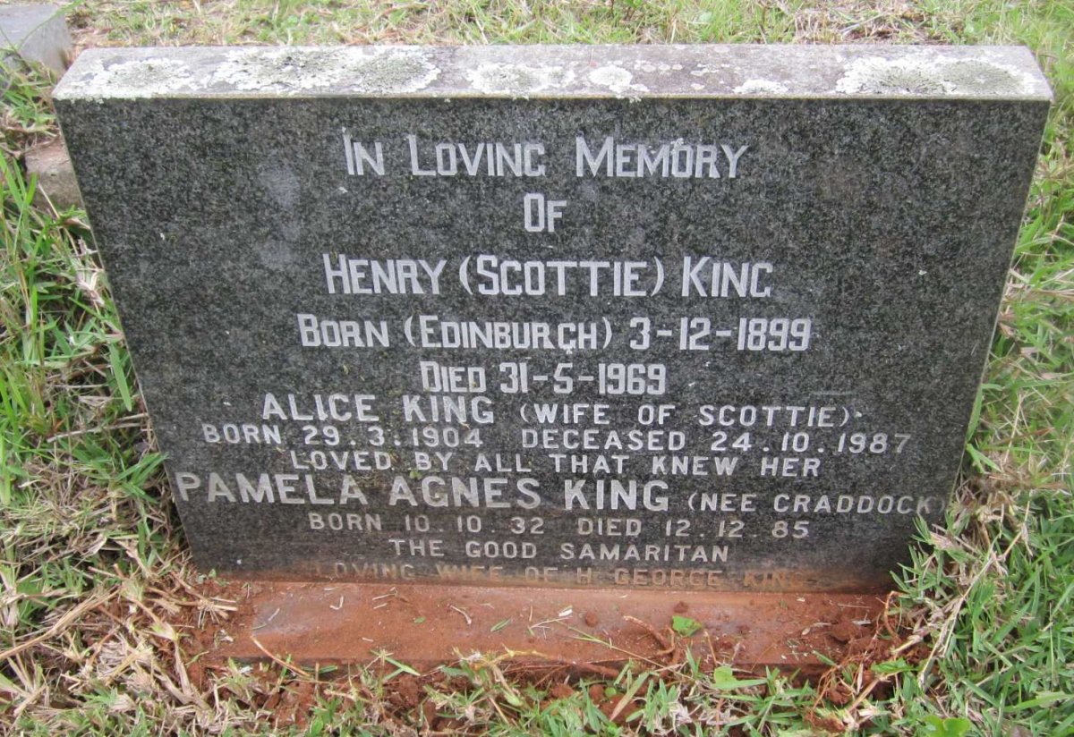 KING Henry 1899-1969 &amp; Alice 1904-1987 :: KING Pamela Agnes nee CRADDOCK 1932-1985