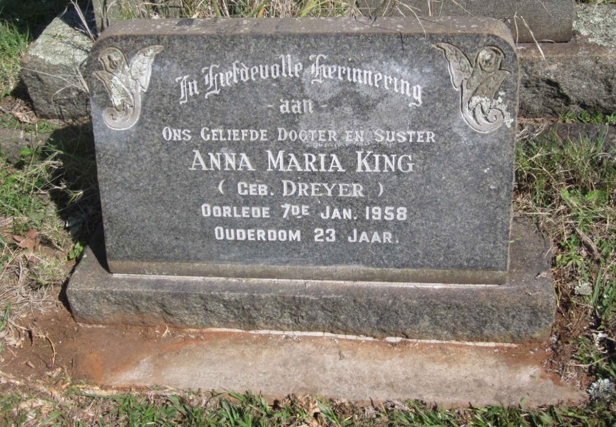 KING Anna Maria nee DREYER -1958