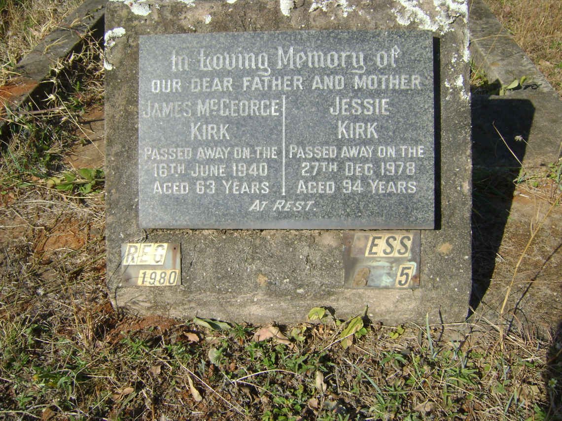 KIRK James McGeorge -1940 &amp; Jessie -1978
