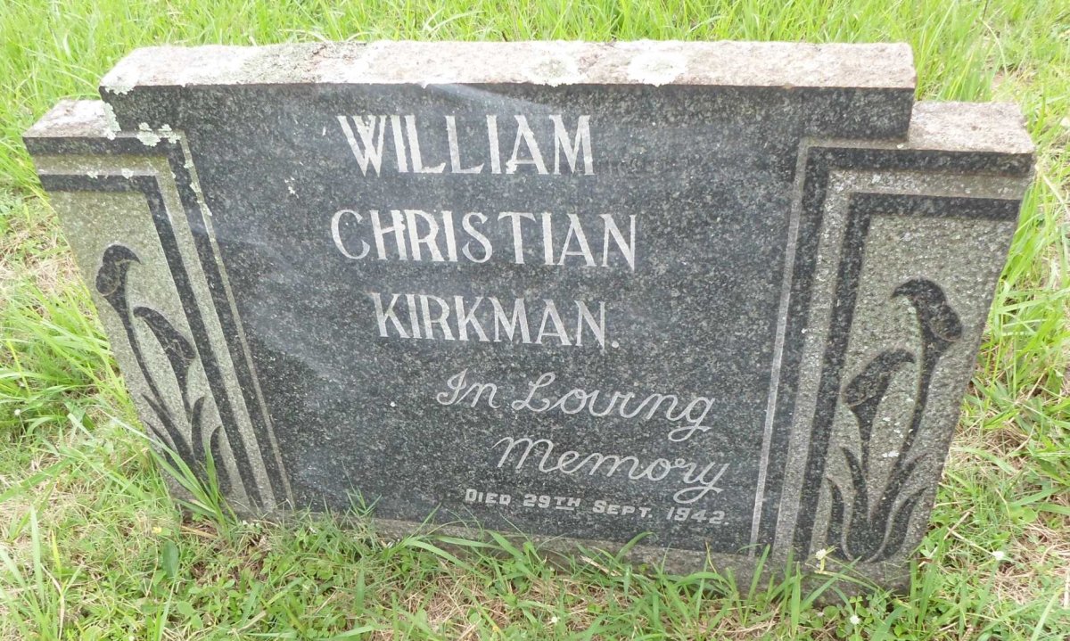 KIRKMAN William Christian -1942