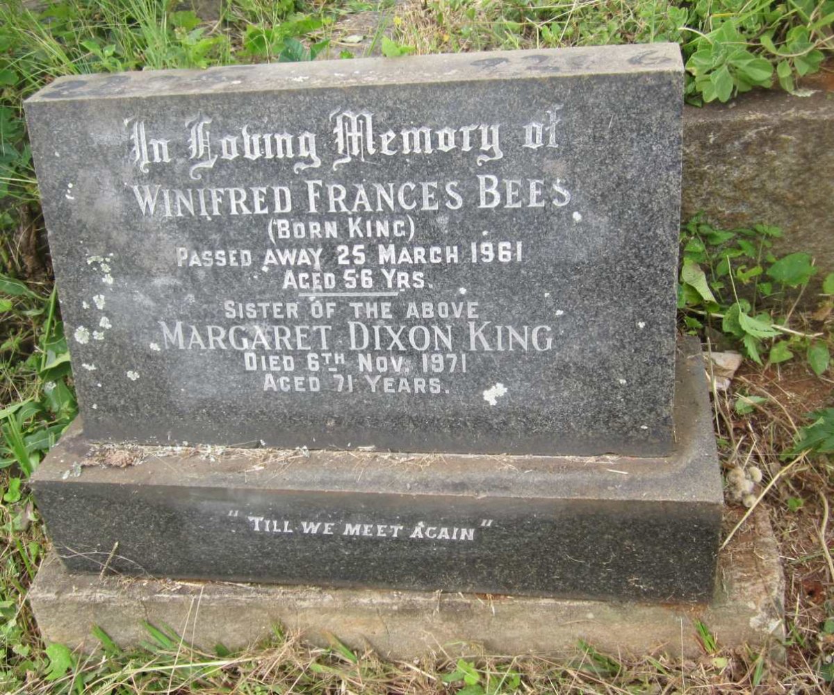 KING Margaret Dixon -1971 :: BEES Winifred Frances nee KING -1961