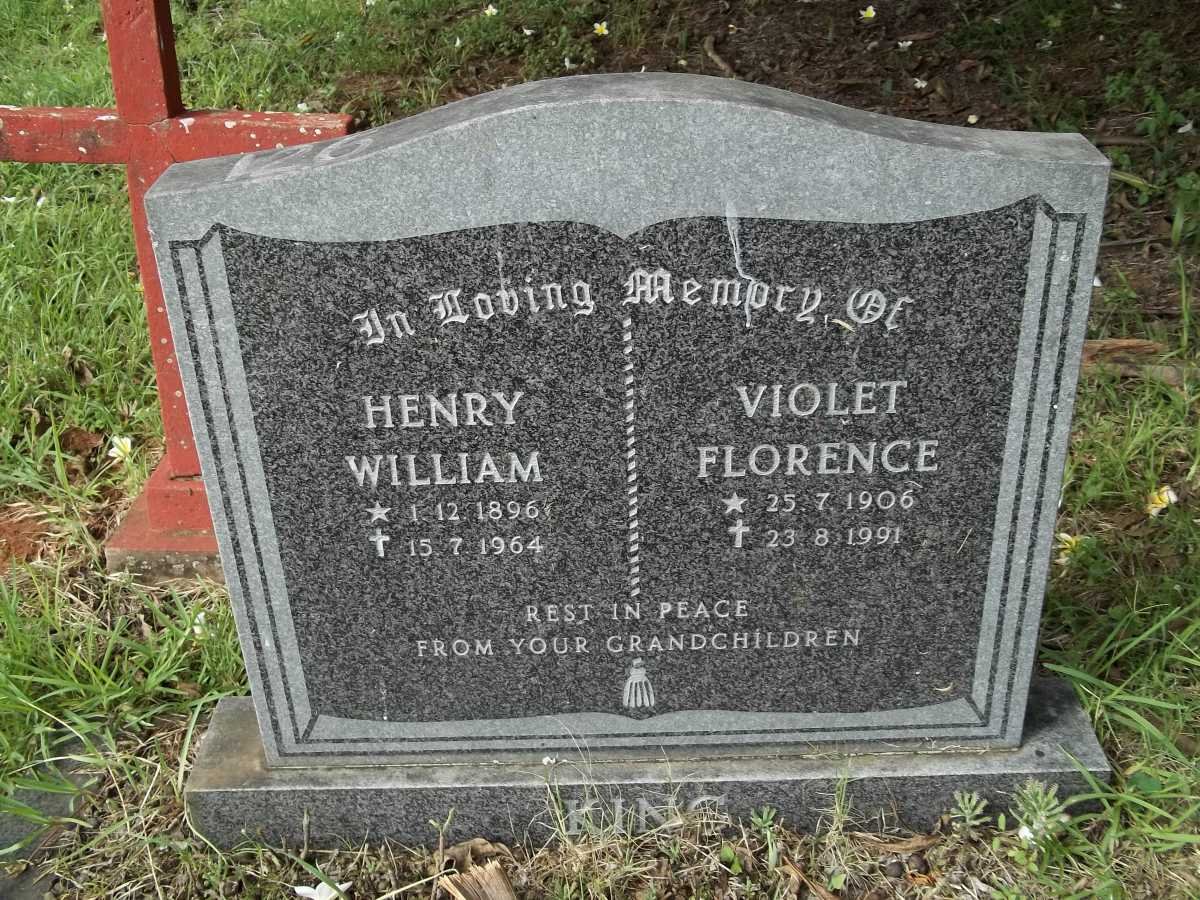 KING Henry William 1896-1964 &amp; Violet Florence 1906-1991