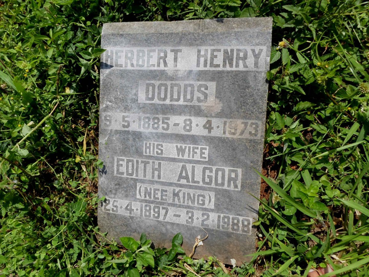 DODDS Herbert Henry 1885-1973 &amp; Edith Algor KING 1897-1988