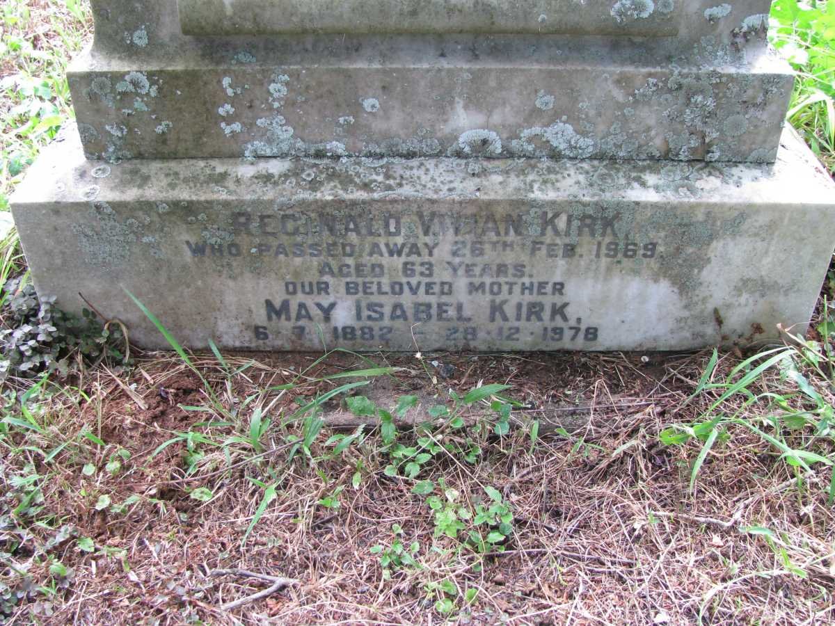 KIRK Reginald Vivian -1969 &amp; May Isabel 1882-1978 :: KIRK Robert John Stephenson -1938 :: Leslie Harold -1952